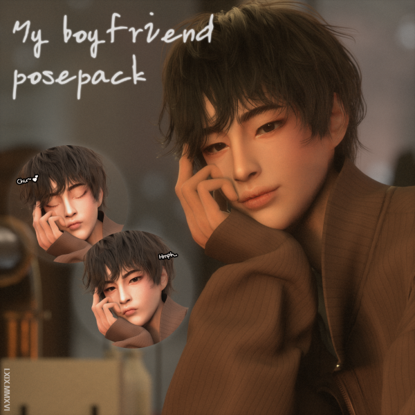 Mix My boyfriend posepack by simsfinds - The Sims 4 Custom Content