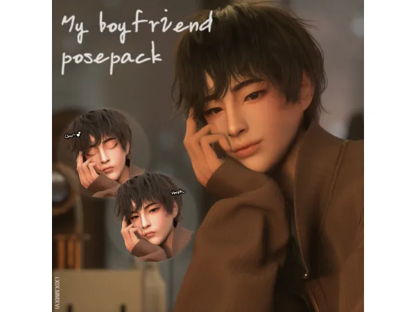 Mix My boyfriend posepack by xdixix - The Sims 4 Custom Content
