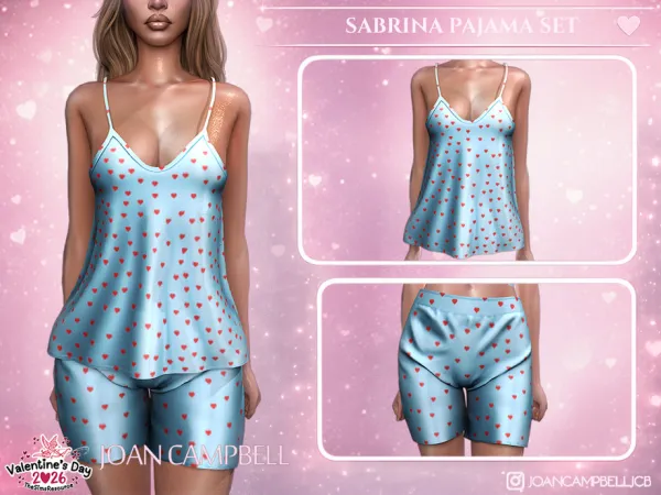 Alpha SABRINA PAJAMA SET by thesimsresource - The Sims 4 Custom Content