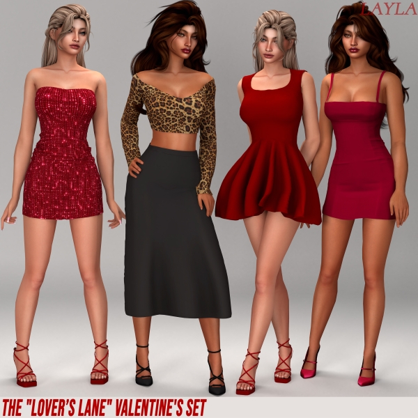 Alpha The Lovers Lane Valentine's Set by layla - The Sims 4 Custom Content