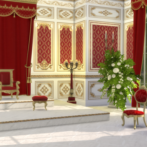 Alpha Royal Damask Framed Panels by philo - The Sims 4 Custom Content