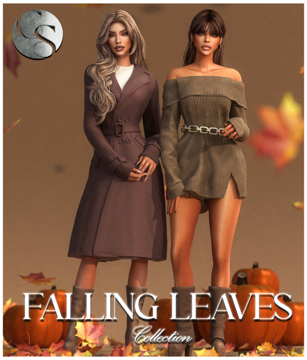 Alpha CAMUFLAJE Falling Leaves Collection by simsfinds - The Sims 4 Custom Content
