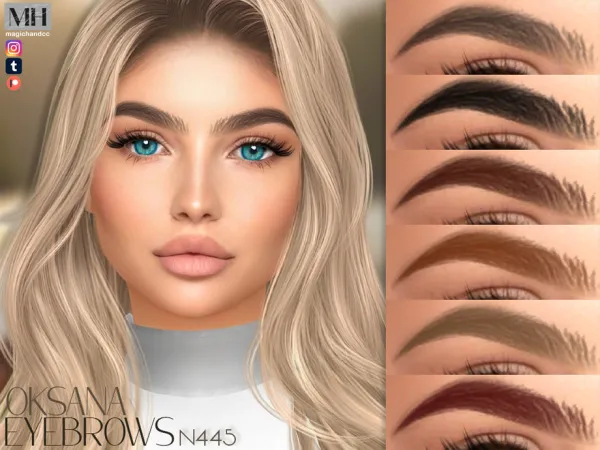 Alpha Oksana Eyebrows N445 - The Sims 4 Custom Content