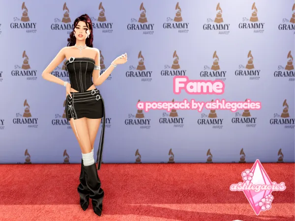 Mix Fame Posepack by ashlegacies - The Sims 4 Custom Content