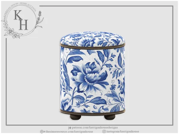 Alpha [khd] pouf side table by kerriganhouse - The Sims 4 Custom Content