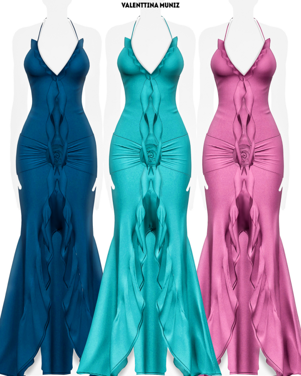 Alpha Búzio Dress Marinada Collection✨ by valentinamuniz - The Sims 4 custom content