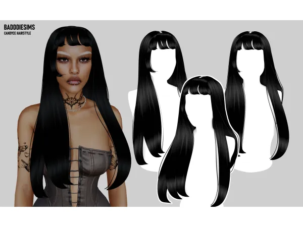 Mix CANDYCE HAIRSTYLE by badddiesims - The Sims 4 Custom Content