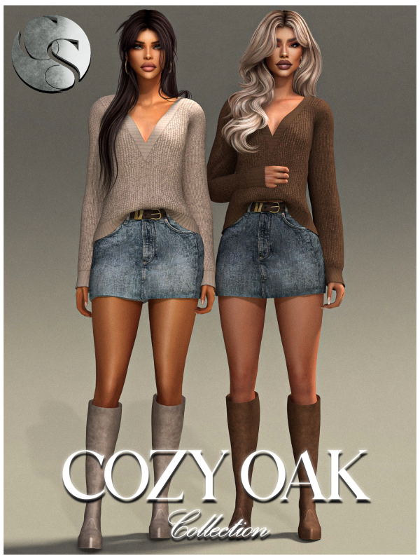 Alpha CAMUFLAJE Cozy Oak Collection by simsfinds - The Sims 4 Custom Content