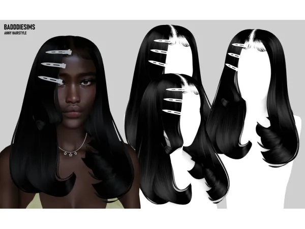 Mix ANNY HAIRSTYLE by simsfinds - The Sims 4 Custom Content