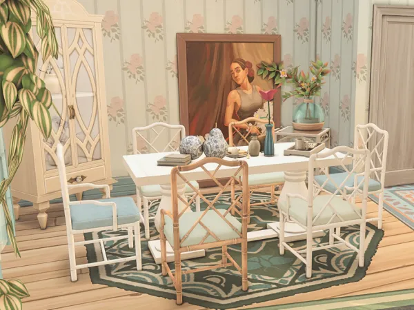 Maxis Match Roses Dining Room - The Sims 4 Custom Content