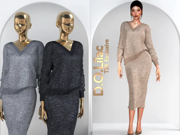 Alpha Knit Glow Set DO128 - The Sims 4 Custom Content