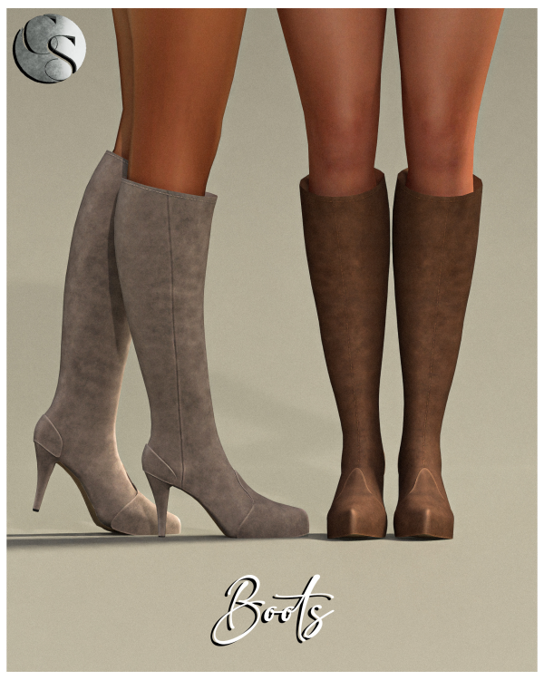 Alpha CAMUFLAJE Cozy Oak Collection Boots by simsfinds - The Sims 4 Custom Content