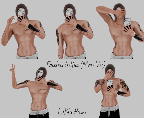 Mix Faceless Selfies by simsfinds - The Sims 4 Custom Content