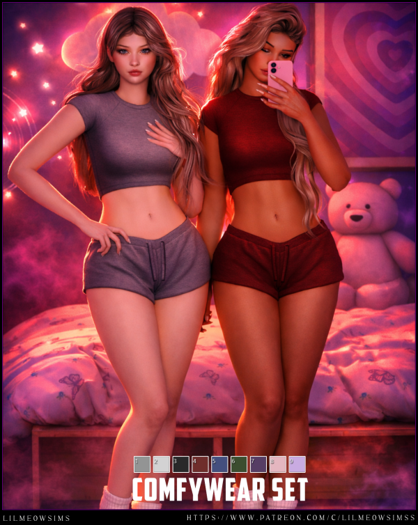 Alpha ComfyWear Set by liilmeowsims - The Sims 4 custom content