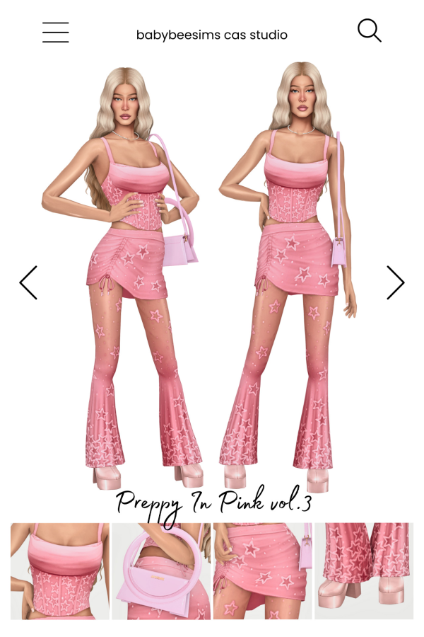 Maxis Match Preppy In Pink Vol3 Party Lookbook by simsfinds - The Sims 4 Custom Content