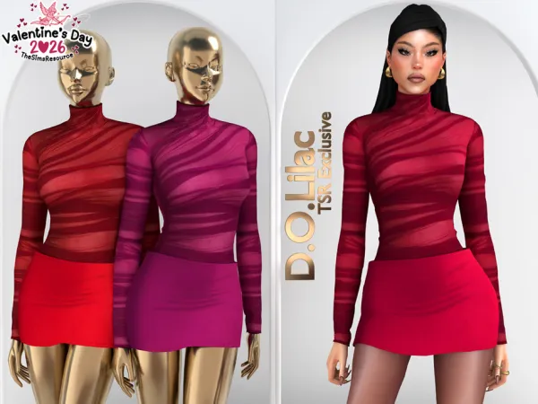 Alpha Scarlet Muse Set DO140 by d-o-lilac - The Sims 4 Custom Content