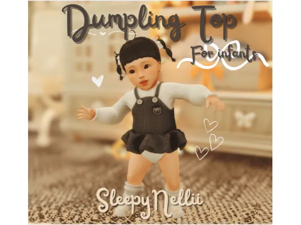 Mix Dumpling top for Infants - The Sims 4 Custom Content