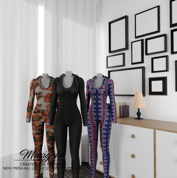 Alpha MARIGOLD AIMEE JUMPSUIT by marigoldsims - The Sims 4 Custom Content