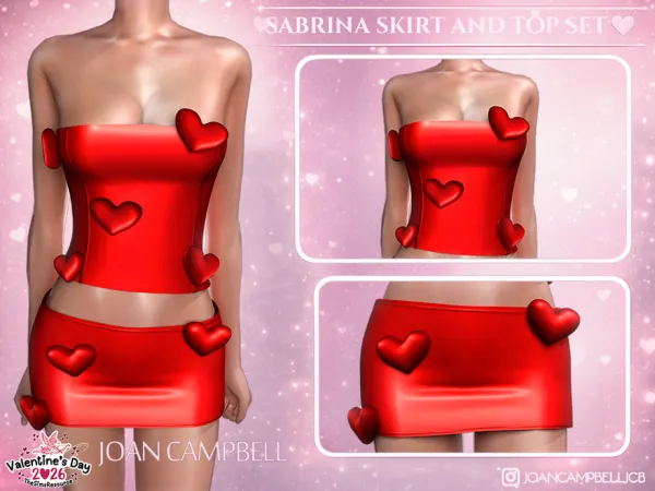 SABRINA HEART SKIRT AND TOP SET by Joan_Campbell_Beauty_