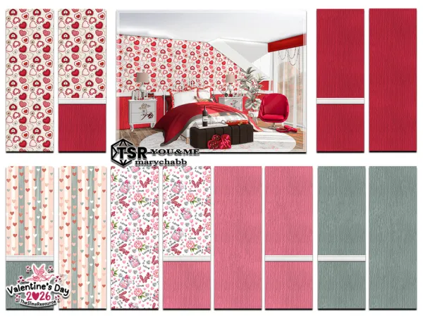 Mix YouMe Wallpaper - The Sims 4 Custom Content