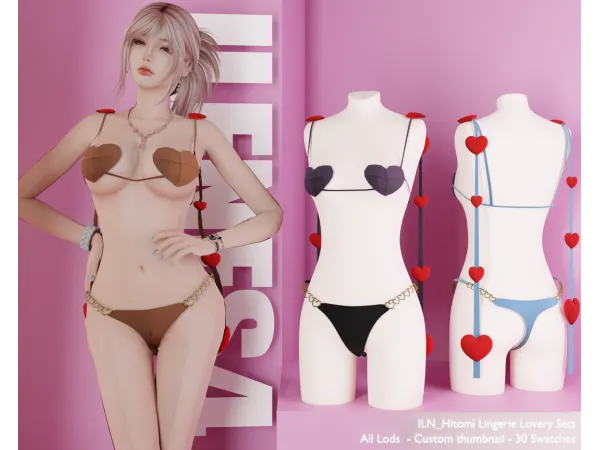 Alpha ILN Hitomi Lingerie - The Sims 4 Custom Content