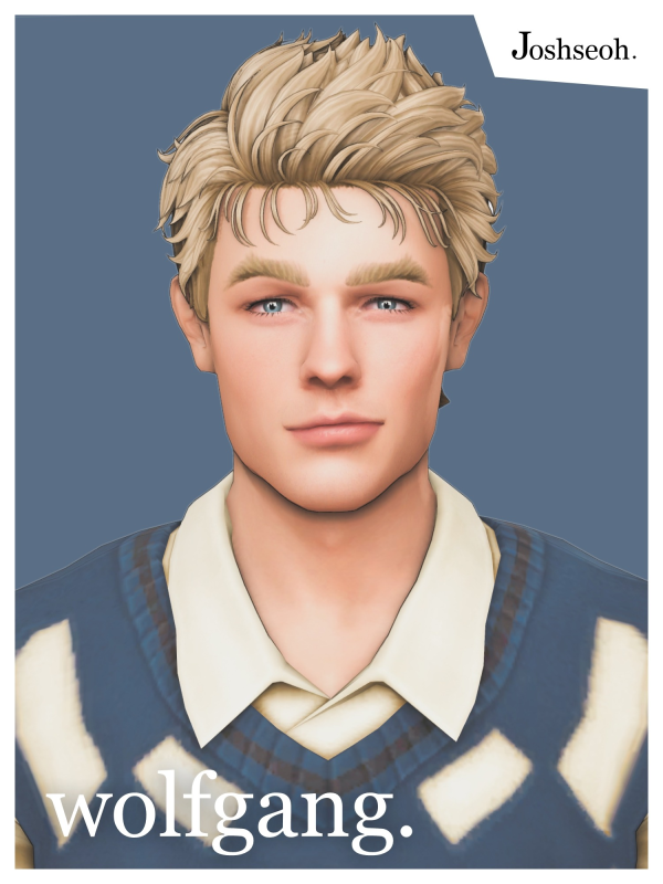 Maxis Match Wolfgang Hair by simsfinds - The Sims 4 Custom Content