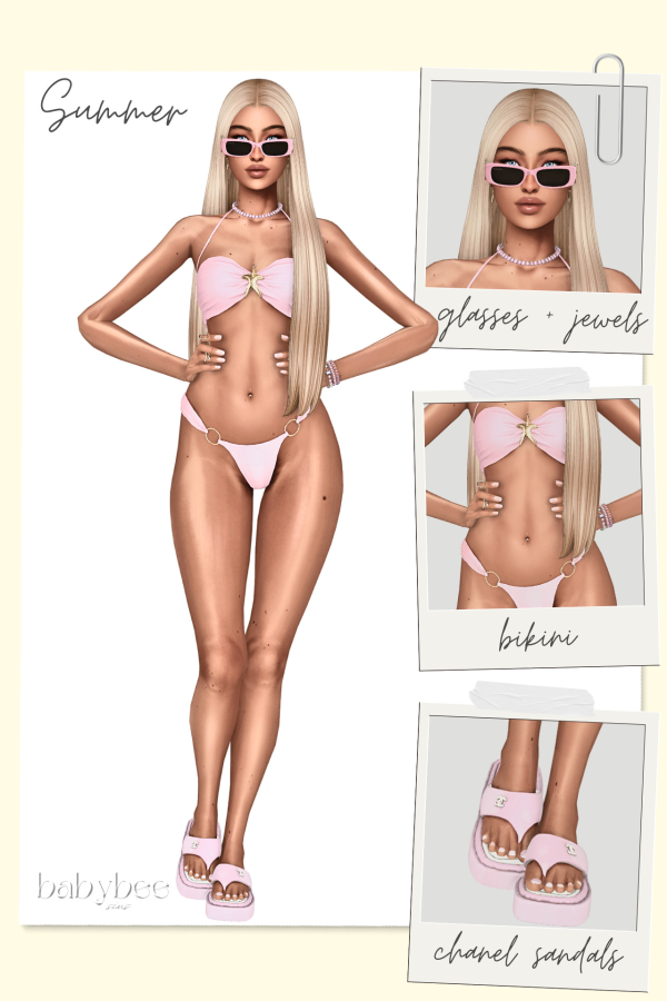 Mix Summer Summer Bikini Collection by simsfinds - The Sims 4 Custom Content