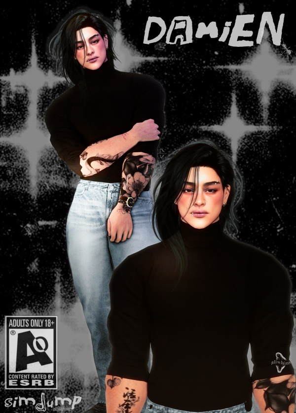 Alpha Damien by simsfinds - The Sims 4 Custom Content