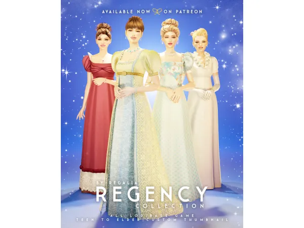 The Regency Collection Is Here! by Simsregalia - The Sims 4 custom content