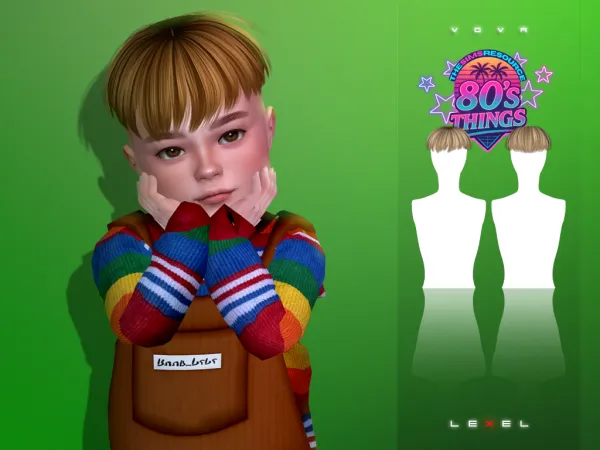 Alpha LEXEL Vova toddler hairstyle by lexel - The Sims 4 Custom Content
