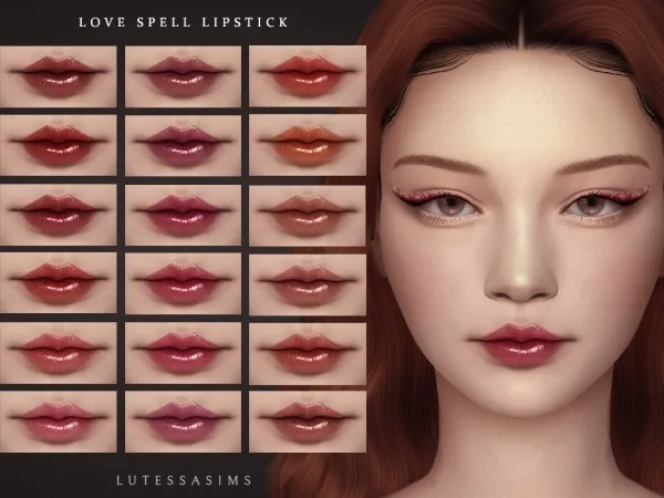 Alpha Love Spell Lipstick by Lutessasims - The Sims 4 Custom Content