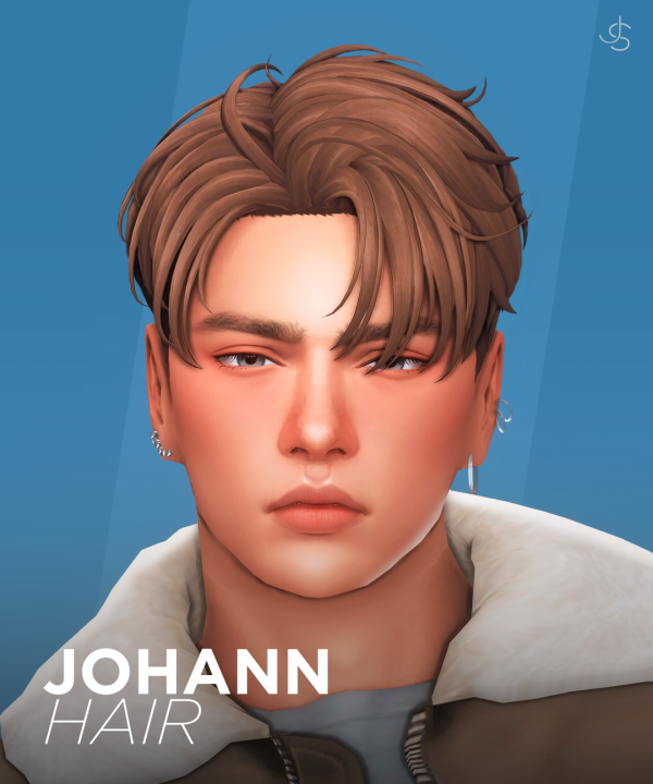 Maxis Match Johann Hair by simsfinds - The Sims 4 Custom Content