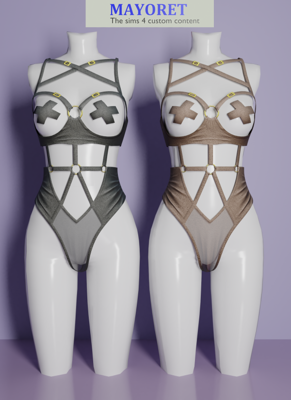 Alpha LS Shary Lingerie by mayoret - The Sims 4 Custom Content