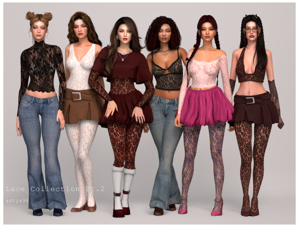 Alpha Lace Collection Pt2 by simsfinds - The Sims 4 Custom Content