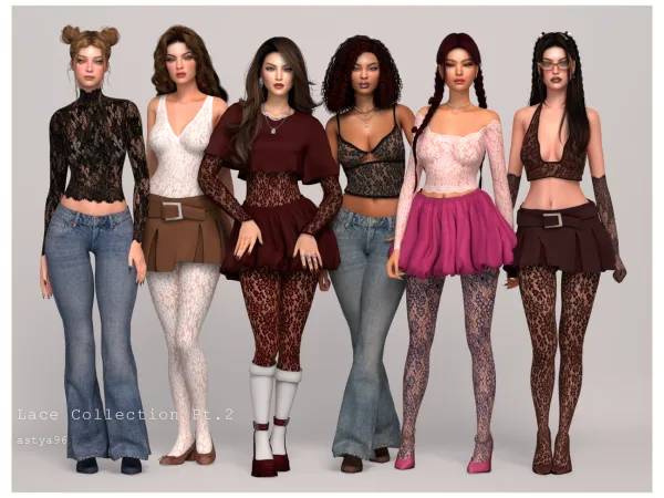 Alpha Lace Collection Pt2 by astya96 - The Sims 4 Custom Content