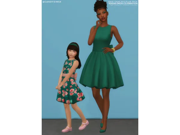 Maxis Match BASE GAME RECOLOR PACK SDX040 DRESS CELEBRATION by candysims4 - The Sims 4 Custom Content