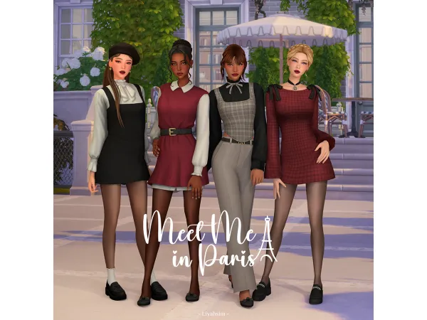 Maxis Match Meet Me in Paris Collection - The Sims 4 custom content