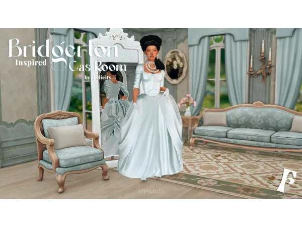Mix Bridgerton Inspired Cas Room u2014 by Felicity - The Sims 4 Custom Content