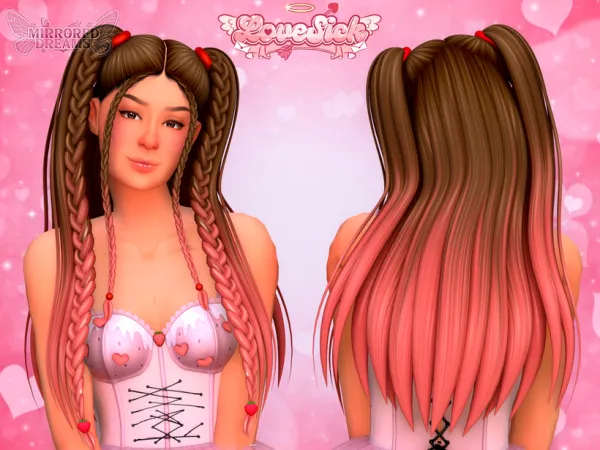 Mix LOVESICK Valentine's Day Collab with Simpiration Hair (IT'S ALL FREE MY LOVES) - The Sims 4 Custom Content