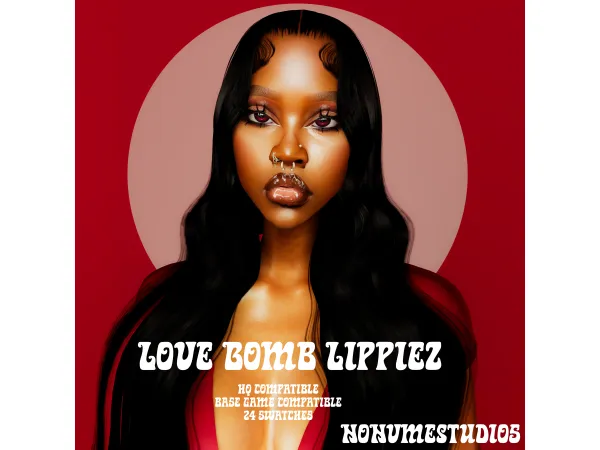 Alpha Love Bomb Lippiez by nonvmestudios - The Sims 4 custom content
