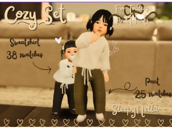 Mix Cozy set for Infants - The Sims 4 Custom Content