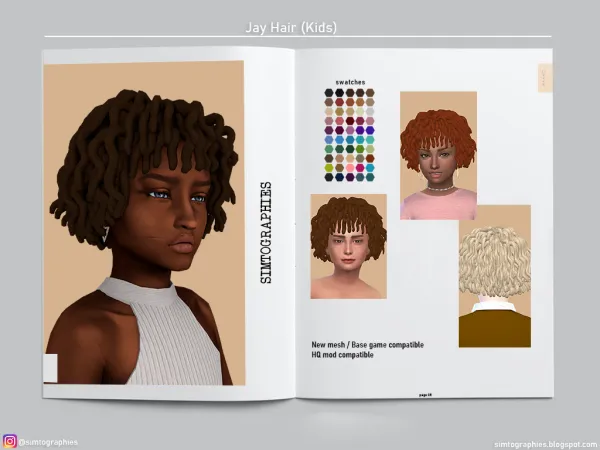 Maxis Match Jay Hair - The Sims 4 Custom Content