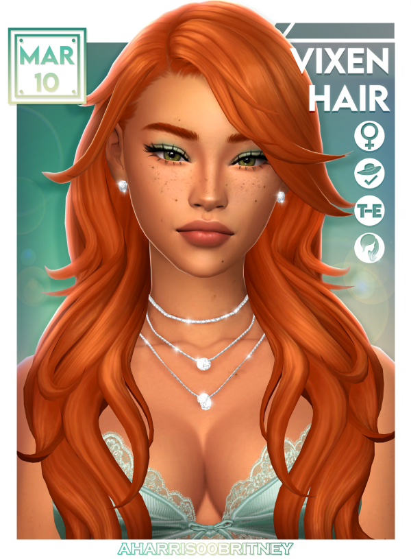 Maxis Match Vixen Hair by simsfinds - The Sims 4 Custom Content