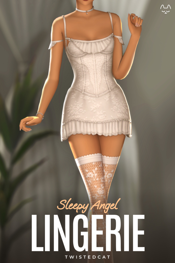 Maxis Match Sleepy Angel Lingerie by simsfinds - The Sims 4 Custom Content