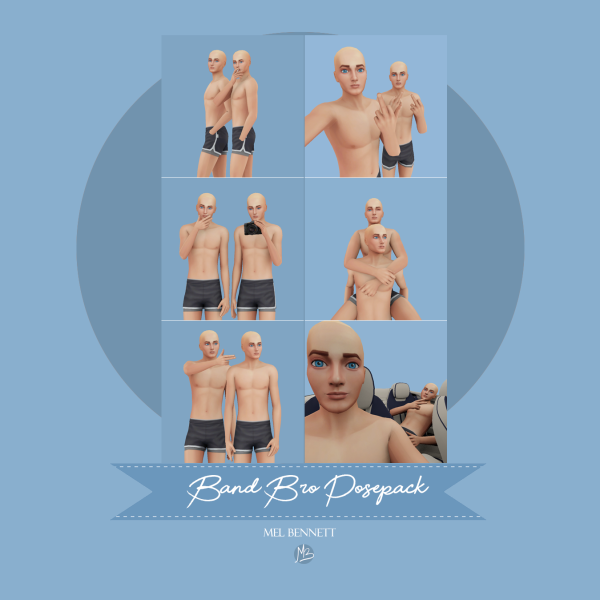 Mix Band Bro Posepack by melbennett - The Sims 4 Custom Content