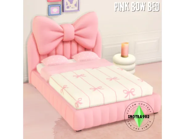 Pink Bow Bed By Snotra902