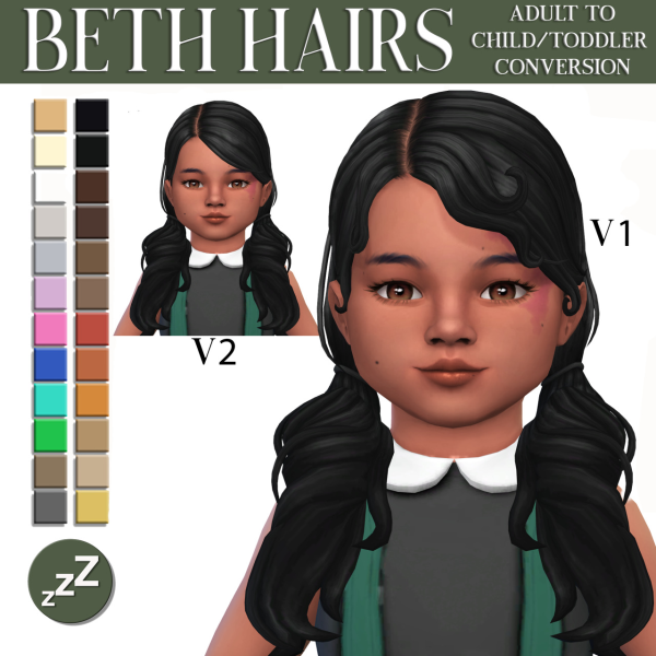 Maxis Match AH00B HAIR CONVERSIONS sims by simsfinds - The Sims 4 Custom Content