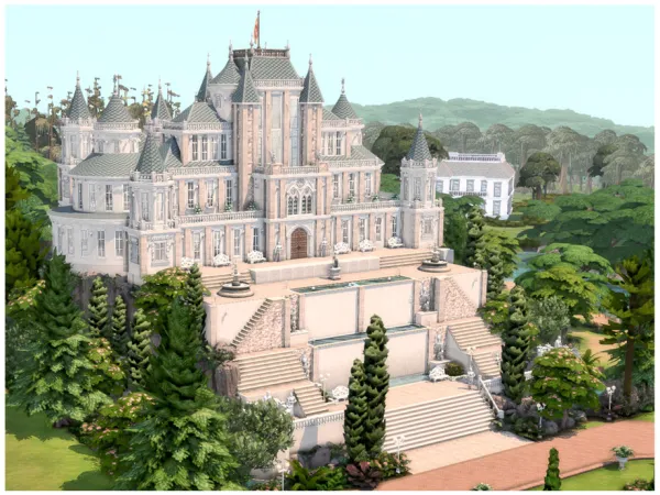 Maxis Match MM The River Castle by thesimsresource - The Sims 4 Custom Content