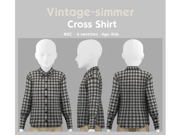 Maxis Match Cross Shirt ] simmer by vintage - The Sims 4 custom content