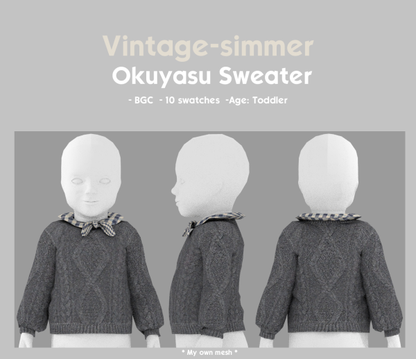 Alpha Okuyasu Sweater simmer by simsfinds - The Sims 4 custom content